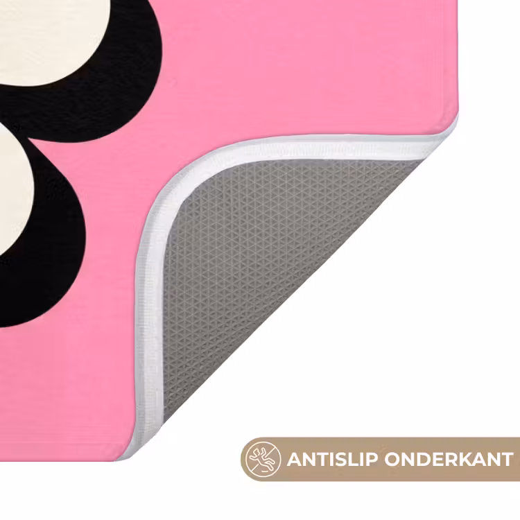WC Mat - Smiley - Bloem - Roze — 3