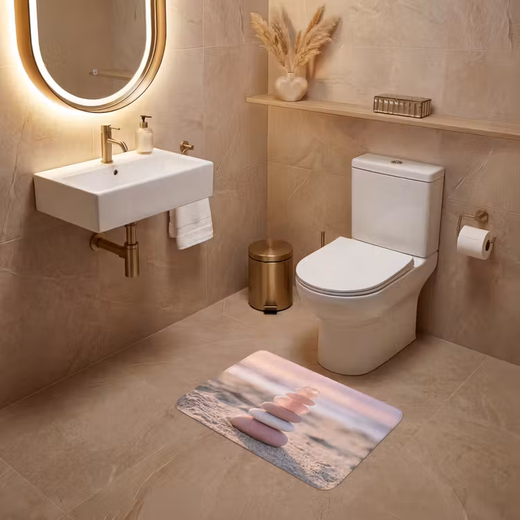 WC Mat - Stenen - Zand - Roze — 4