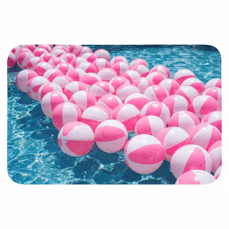 WC Mat - Strandballen - Roze - Water — 1