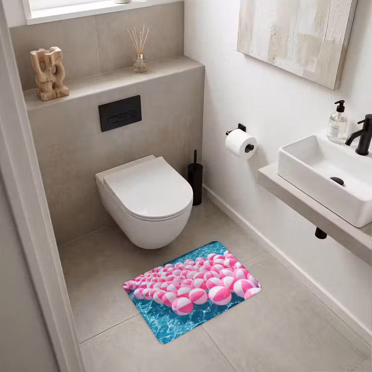 WC Mat - Strandballen - Roze - Water — 6
