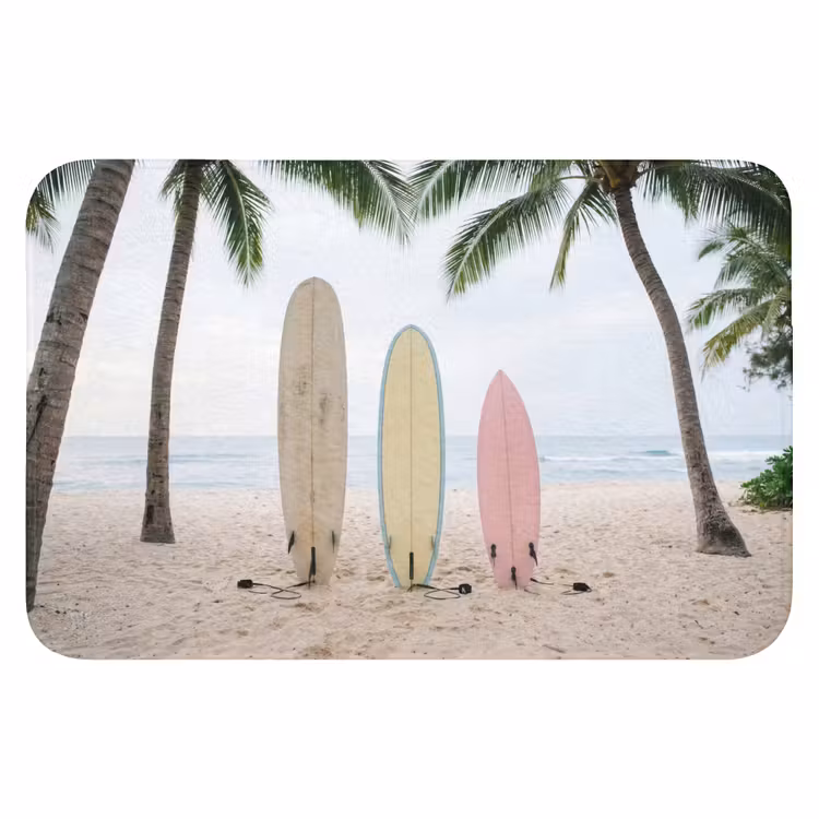 WC Mat - Surfboard - Palmbomen - Kleurrijk — 1