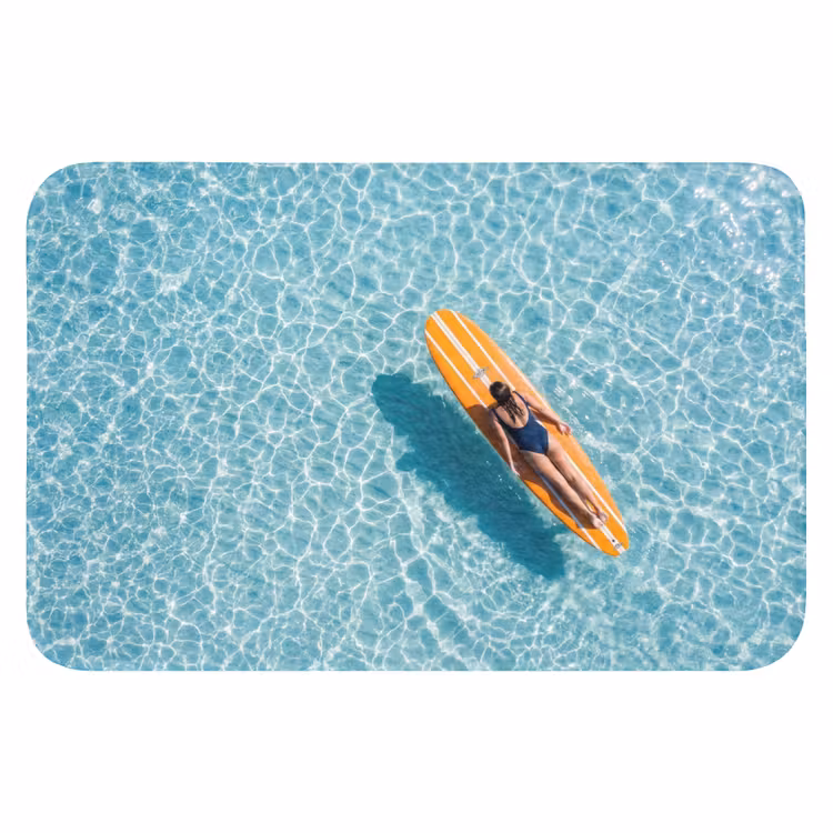 WC Mat - Surfboard - Water - Badpak - Oranje — 1