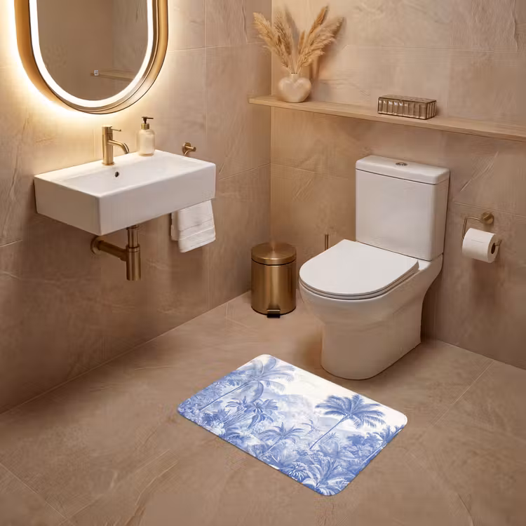 WC Mat - Tropisch - Jungle - Blauw — 4
