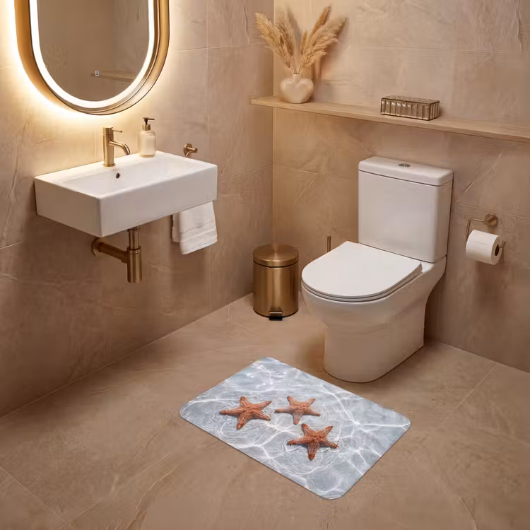 WC Mat - Zeesterren - Water - Helder — 4