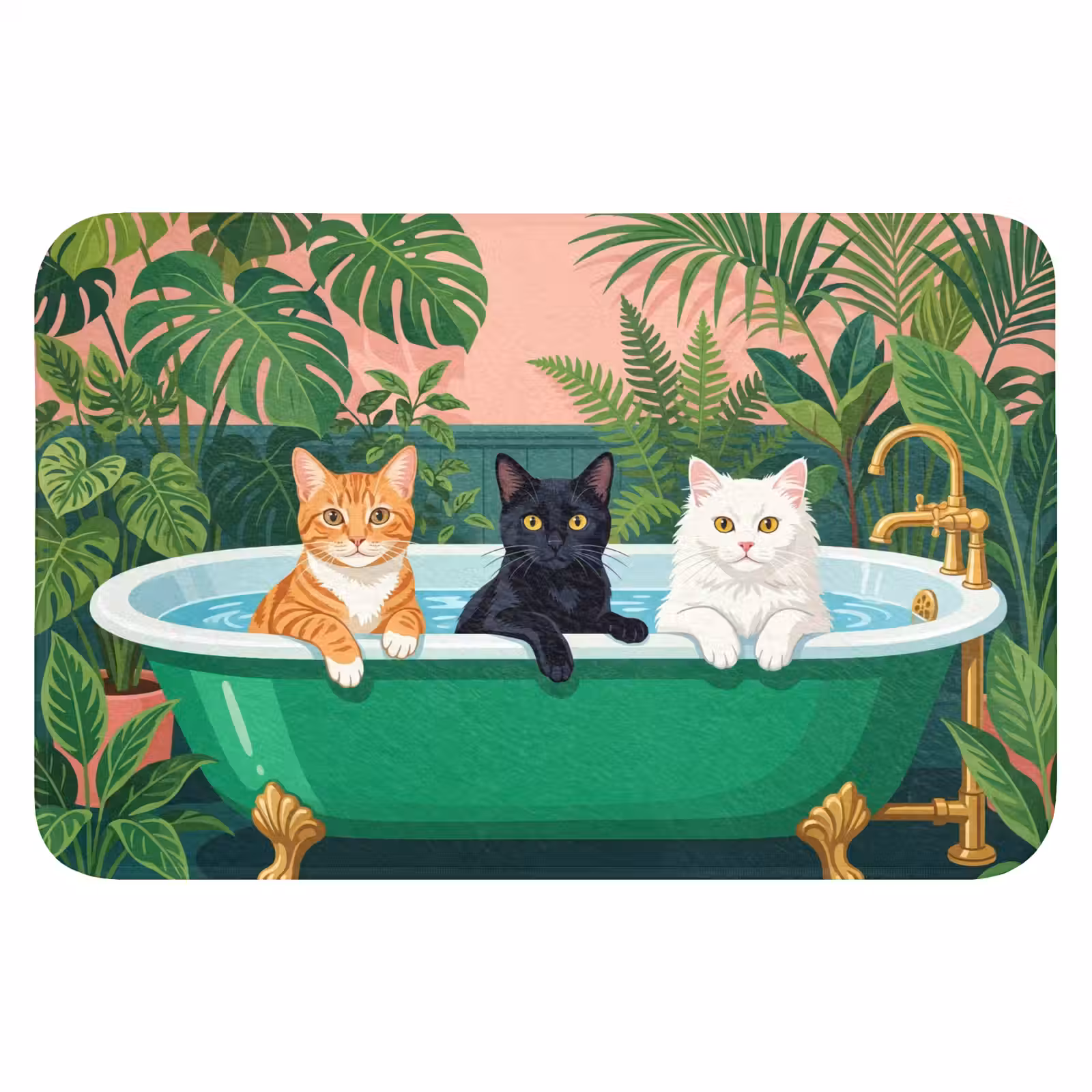 WC Mat - Badkamer - Kattenparade - Kleurrijk — 1
