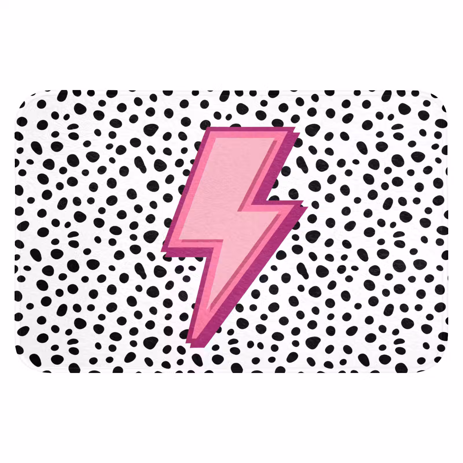 WC Mat - Bliksem - Roze - Stippen — 1