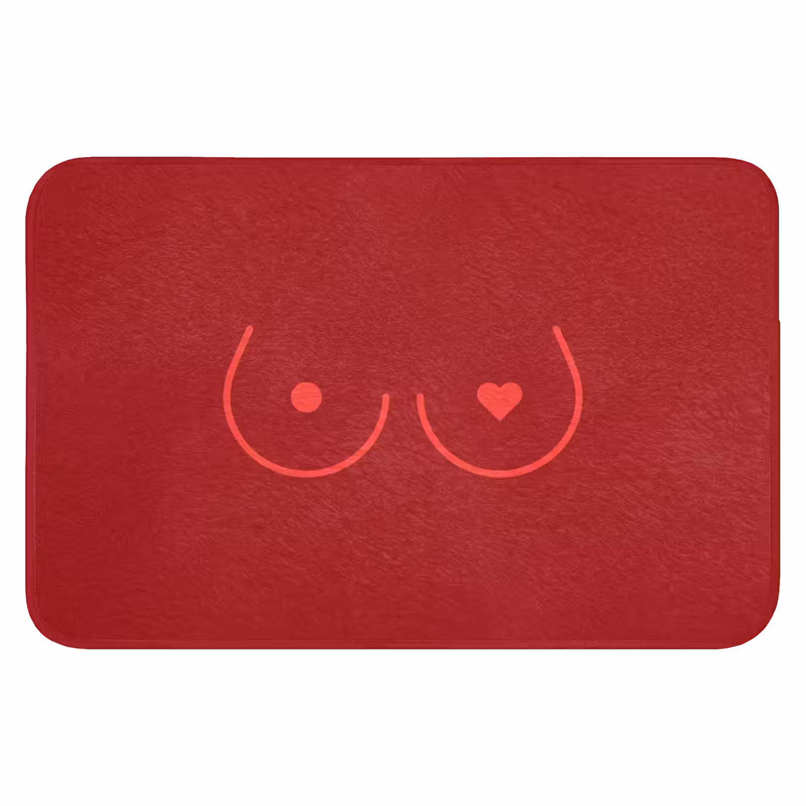 WC Mat - Minimalistisch - Lijnillustratie - Rood — 1