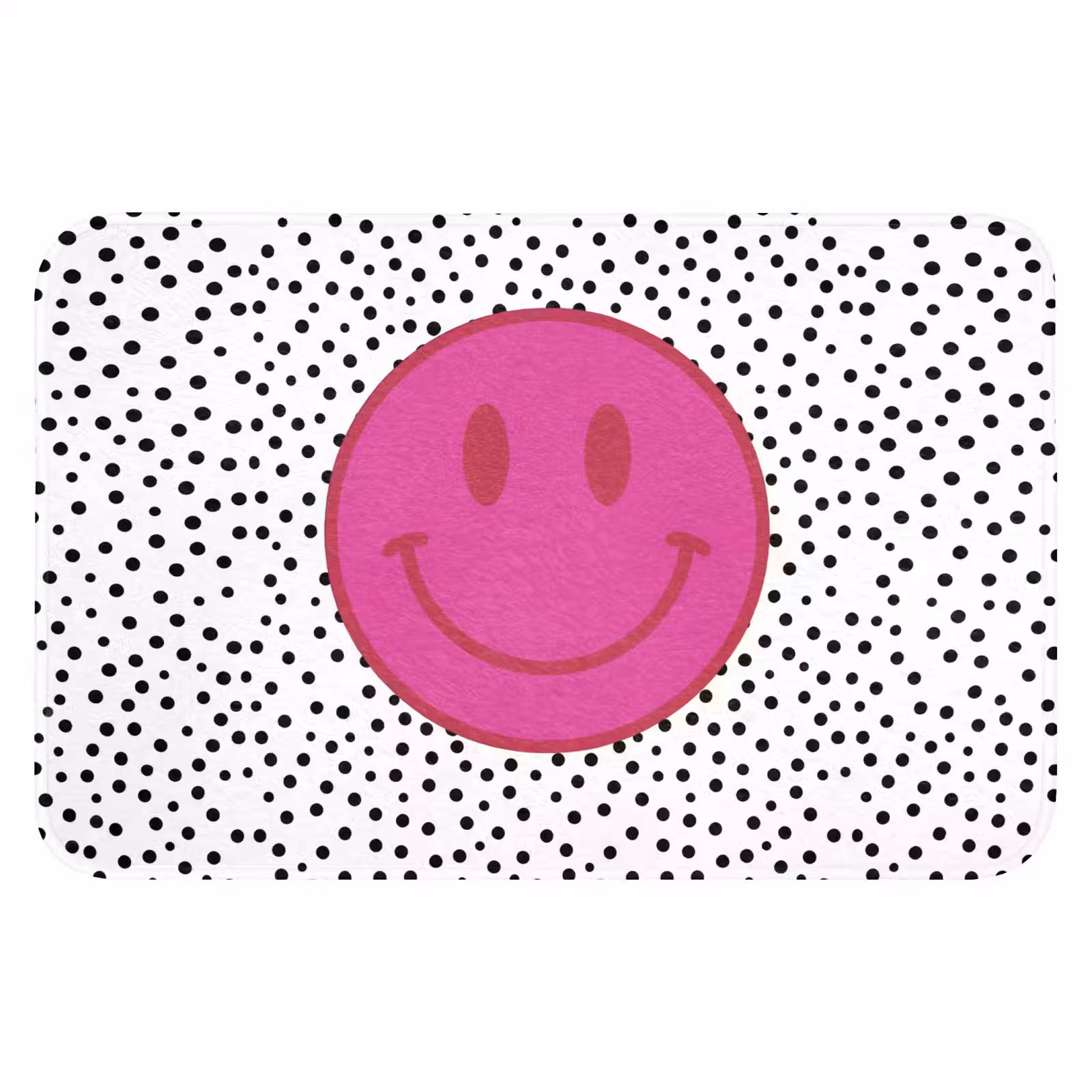 WC Mat - Smiley - Roze - Stippen — 1