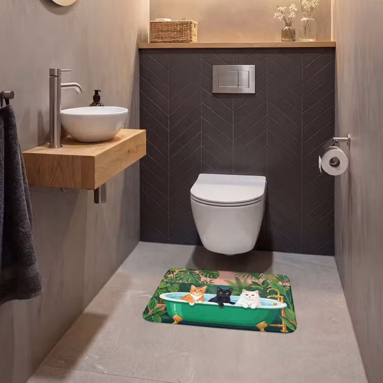 WC Mat - Badkamer - Kattenparade - Kleurrijk — 2