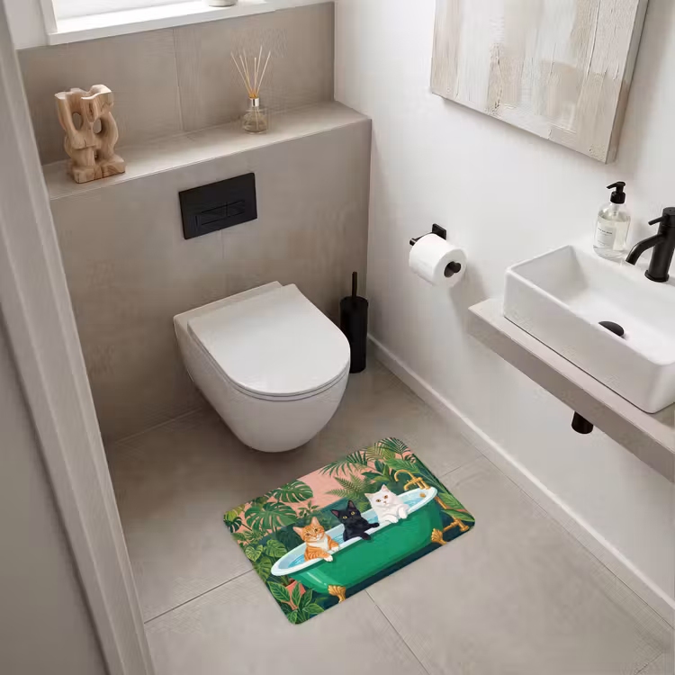WC Mat - Badkamer - Kattenparade - Kleurrijk — 6