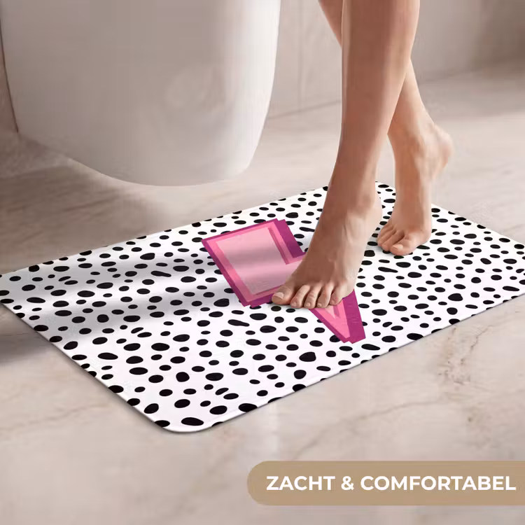 WC Mat - Bliksem - Roze - Stippen — 7