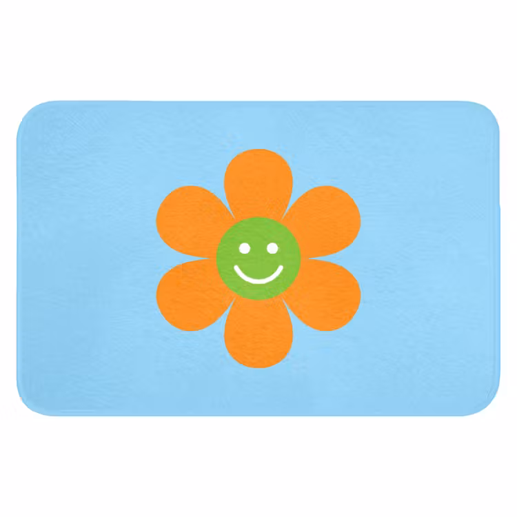 WC Mat - Bloem - Smiley - Kleurrijk — 1