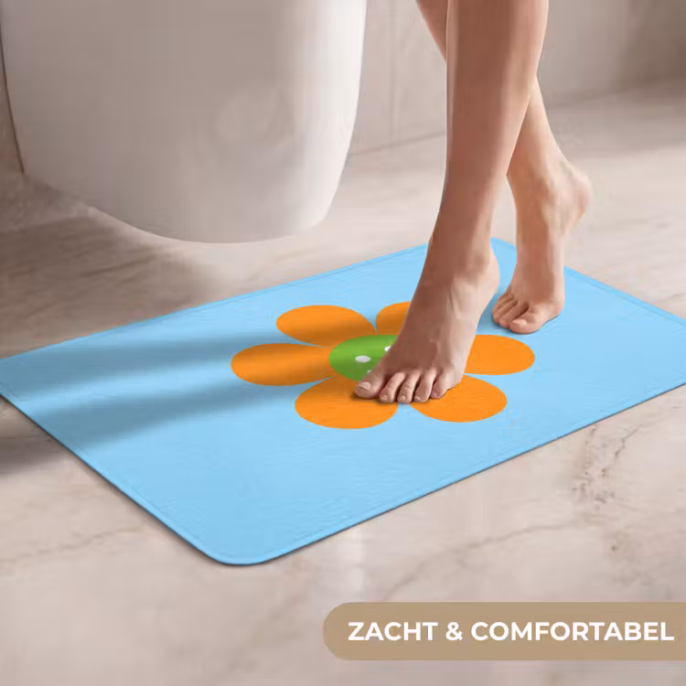 WC Mat - Bloem - Smiley - Kleurrijk — 7