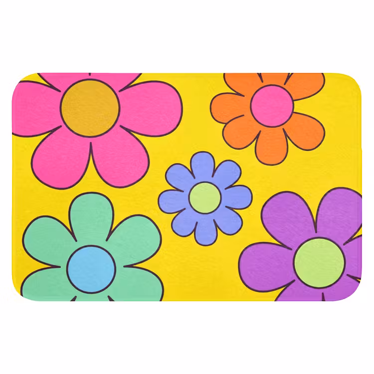 WC Mat - Bloemen - Illustratie - Kleurrijk — 1