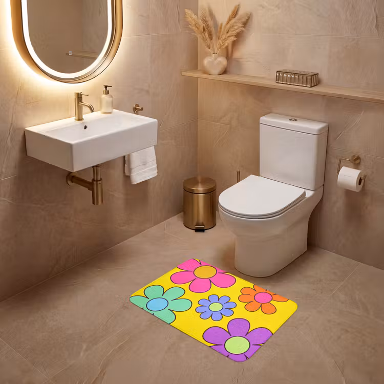 WC Mat - Bloemen - Illustratie - Kleurrijk — 4