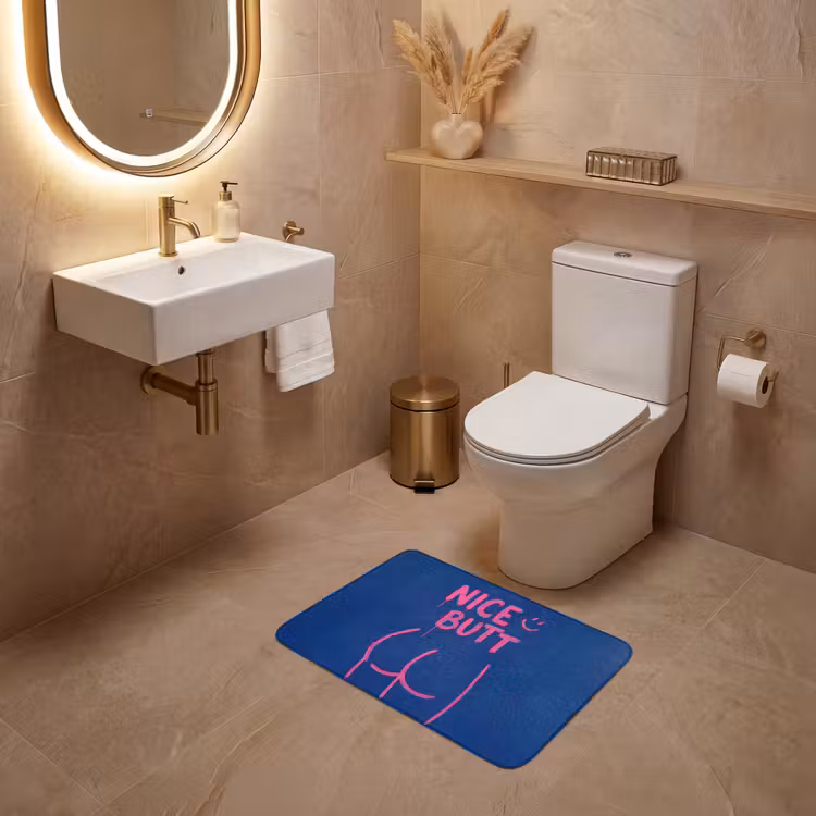 WC Mat - Brutaal - Grappig - Blauw — 4