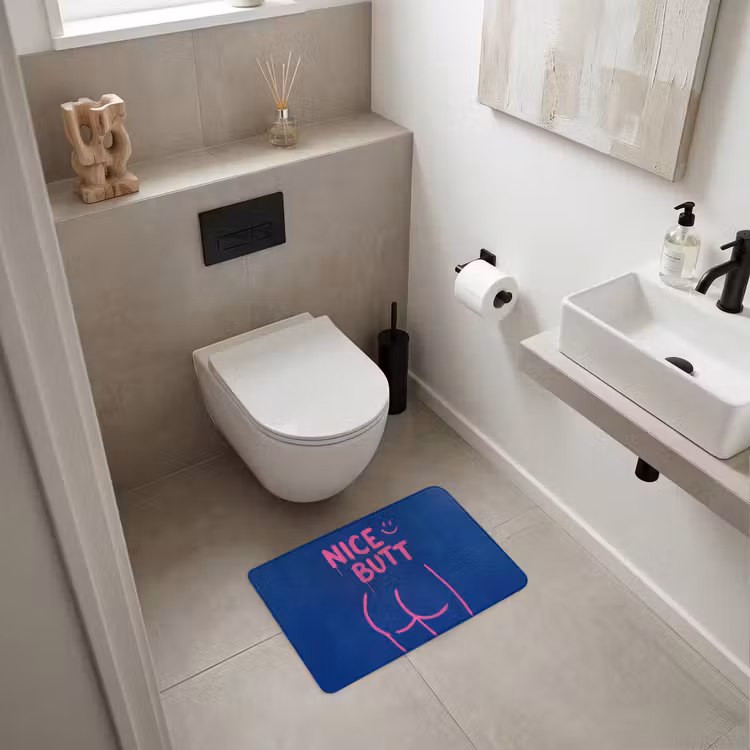 WC Mat - Brutaal - Grappig - Blauw — 6