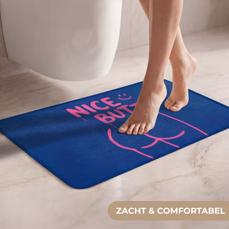 WC Mat - Brutaal - Grappig - Blauw — 7