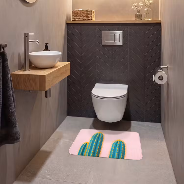 WC Mat - Cactussen - Modern - Pastel — 2