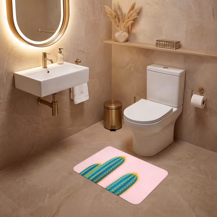 WC Mat - Cactussen - Modern - Pastel — 4
