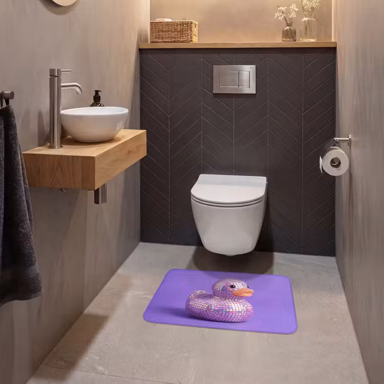 WC Mat - Disco - Eend - Paars — 2