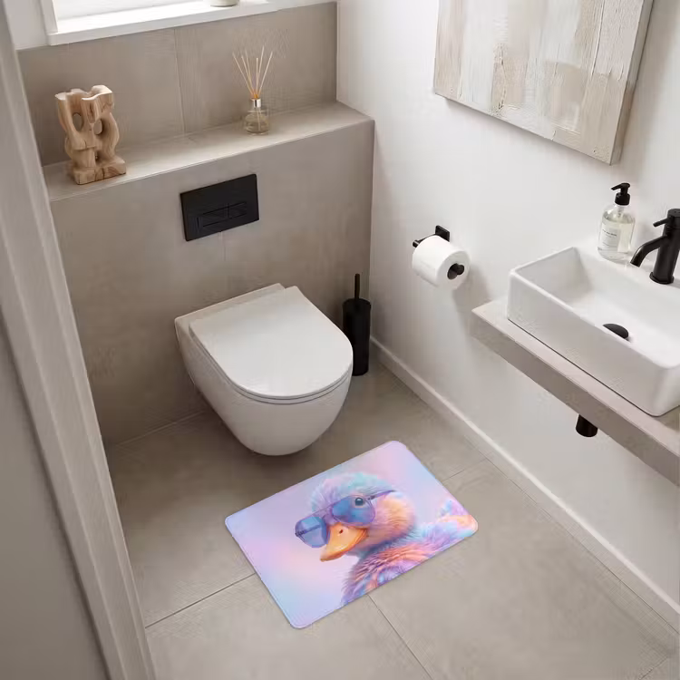 WC Mat - Eend - bril - Pastel — 6