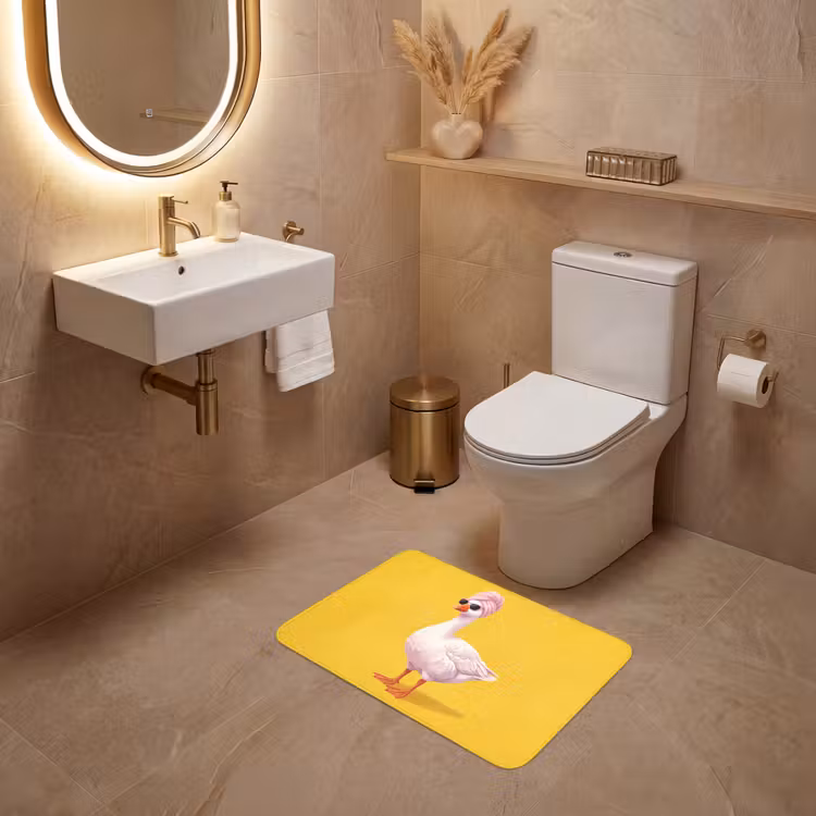 WC Mat - Eend - Zonnebril - Geel — 4