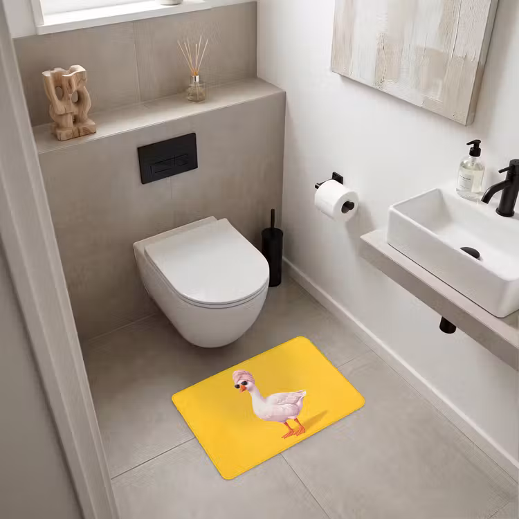 WC Mat - Eend - Zonnebril - Geel — 6