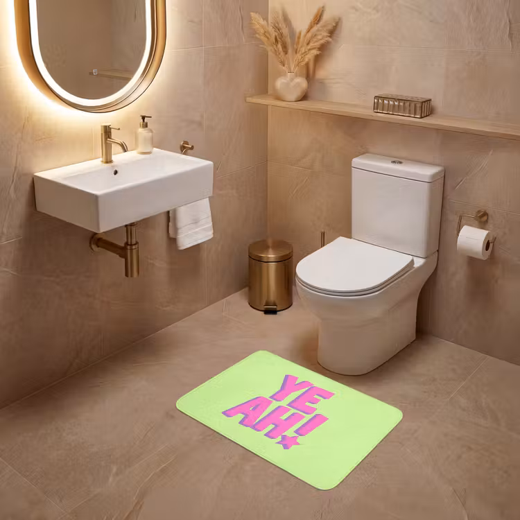 WC Mat - Groen - Neon - Quote — 4