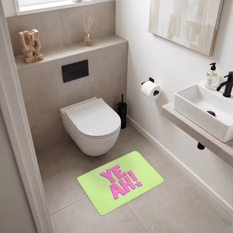 WC Mat - Groen - Neon - Quote — 6