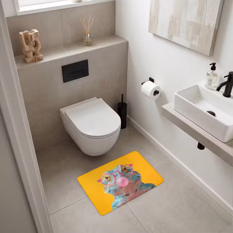 WC Mat - Kameleon - Kauwgom - Kleurrijk — 6