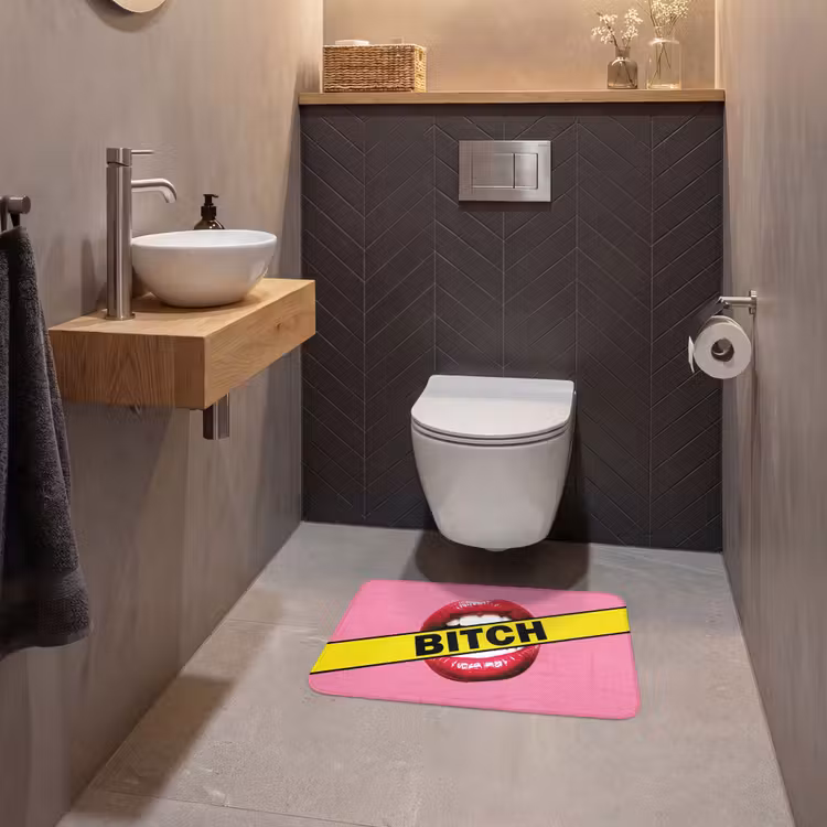 WC Mat - Lippen - Tekst - Kleurrijk — 2