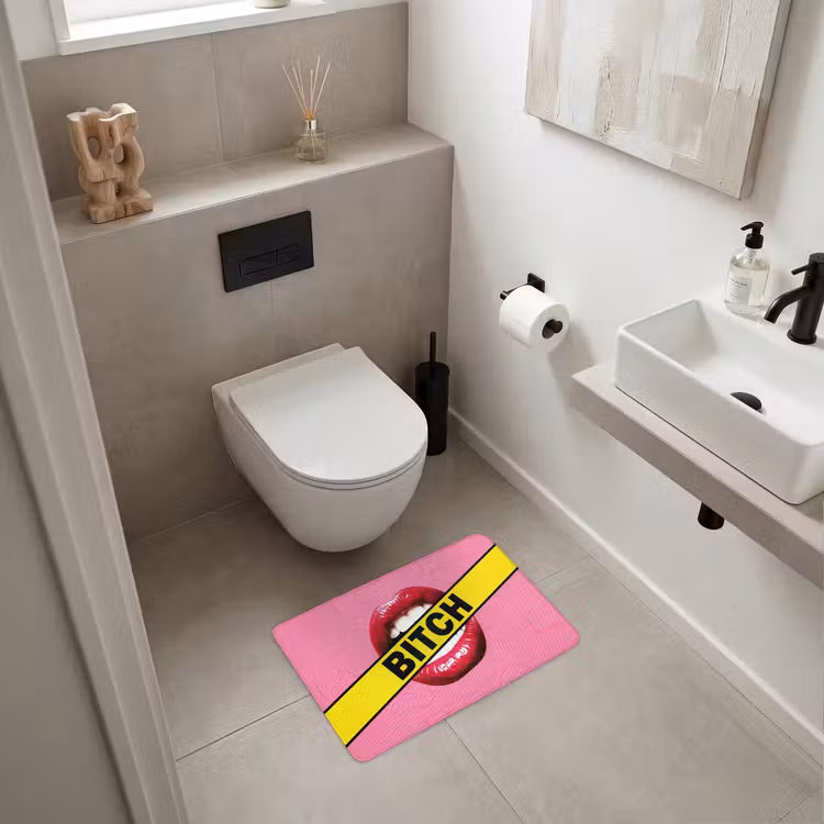 WC Mat - Lippen - Tekst - Kleurrijk — 6