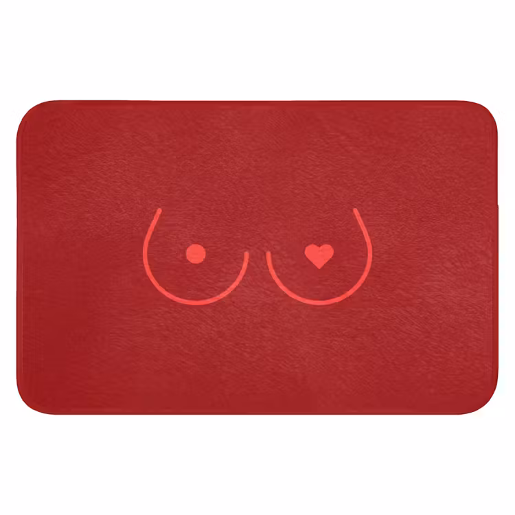 WC Mat - Minimalistisch - Lijnillustratie - Rood — 1