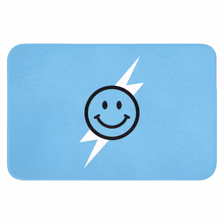WC Mat - Smiley - Blauw - Bliksem — 1