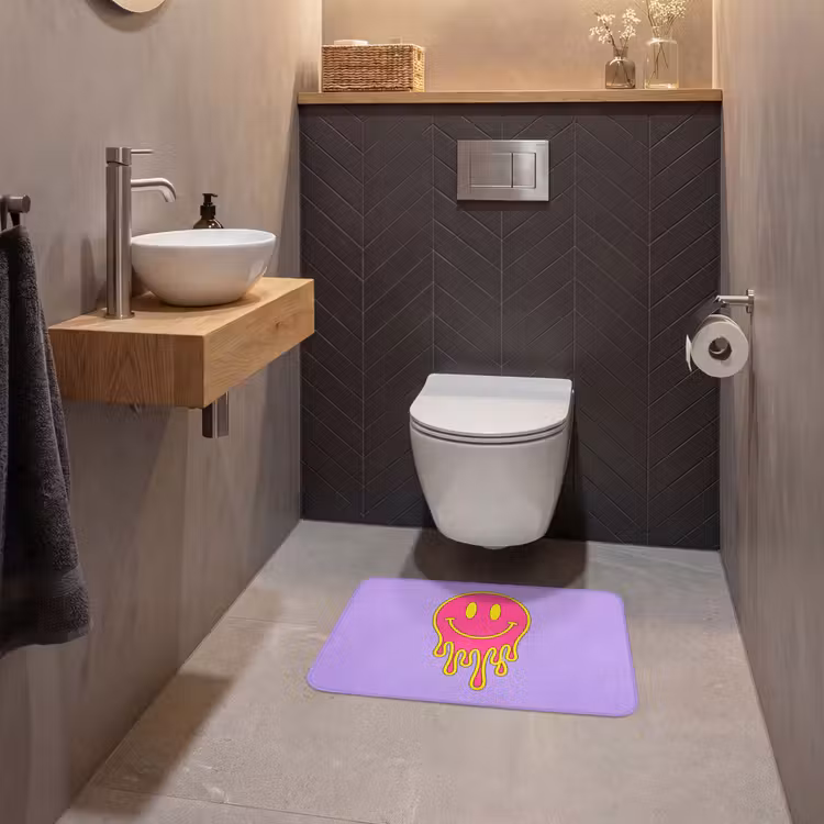 WC Mat - Smiley - Drip - Neon — 2