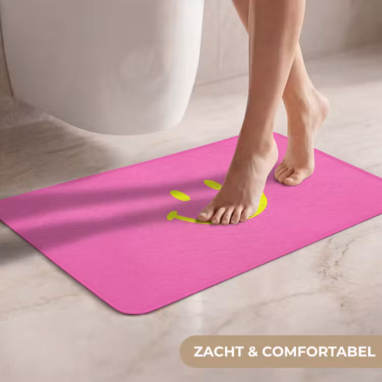 WC Mat - Smiley - Vrolijk - Roze — 7