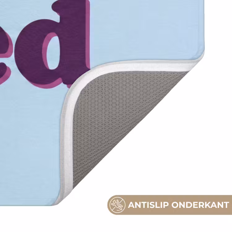 WC Mat - Speels - Boodschap - Blauw — 3