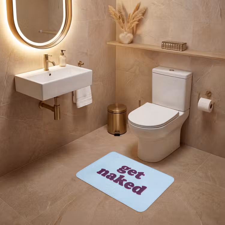 WC Mat - Speels - Boodschap - Blauw — 4