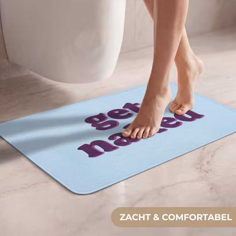 WC Mat - Speels - Boodschap - Blauw — 7