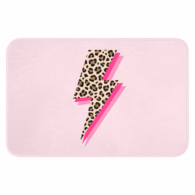 WC Mat - Stippen - Roze - Bliksem — 1