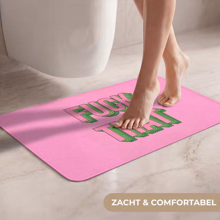WC Mat - Tekst - Bold - Roze — 7