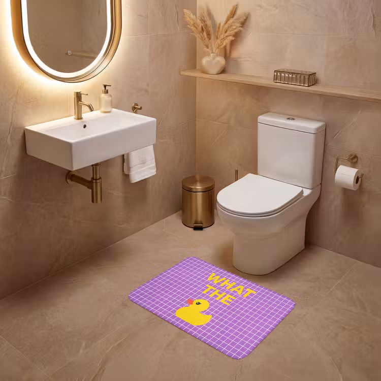 WC Mat - Tekst - Eend - Paars — 4