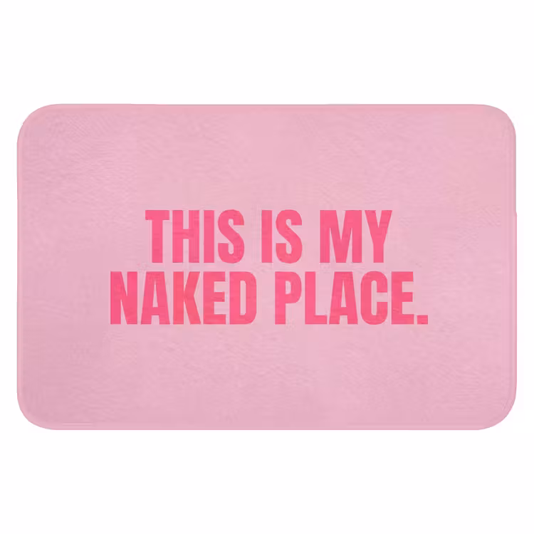 WC Mat - Tekst - Modern - Roze — 1