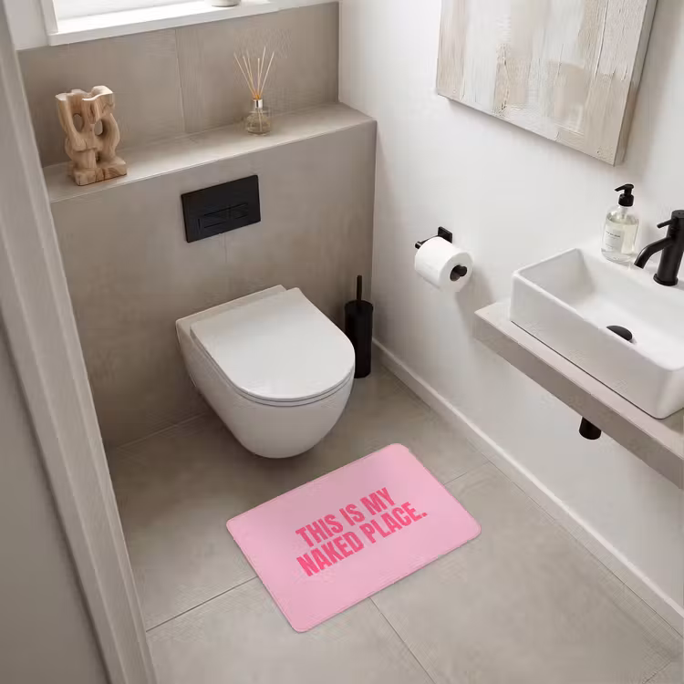 WC Mat - Tekst - Modern - Roze — 6