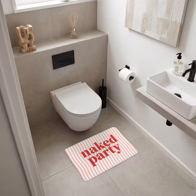 WC Mat - Tekst - Modern - Strepen — 6