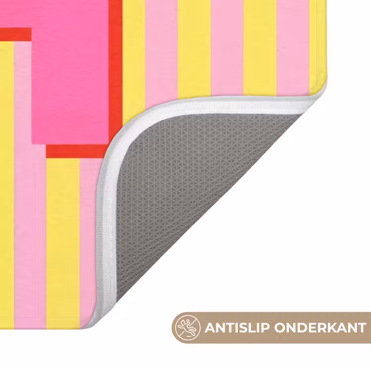 WC Mat - Tekst - Strepen - Roze — 3
