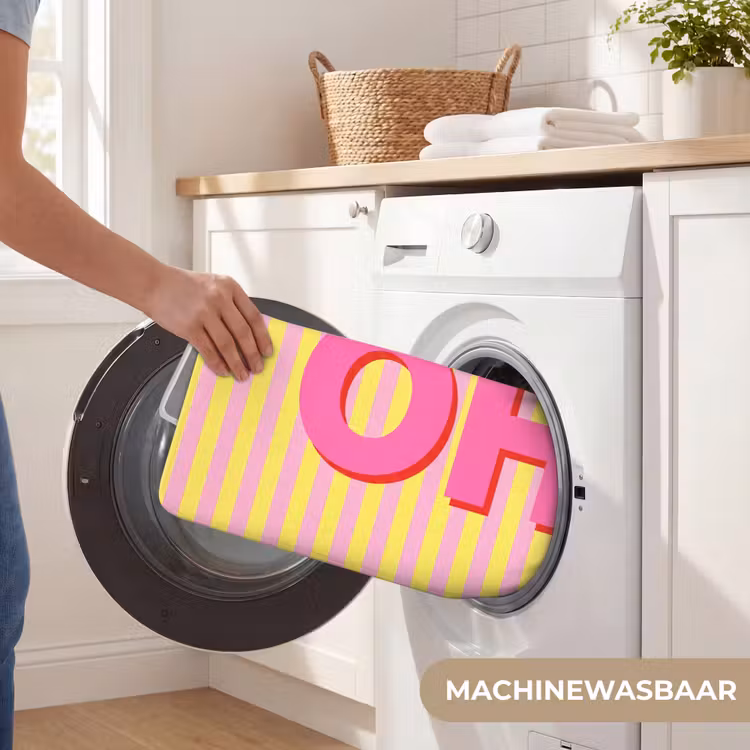 WC Mat - Tekst - Strepen - Roze — 5
