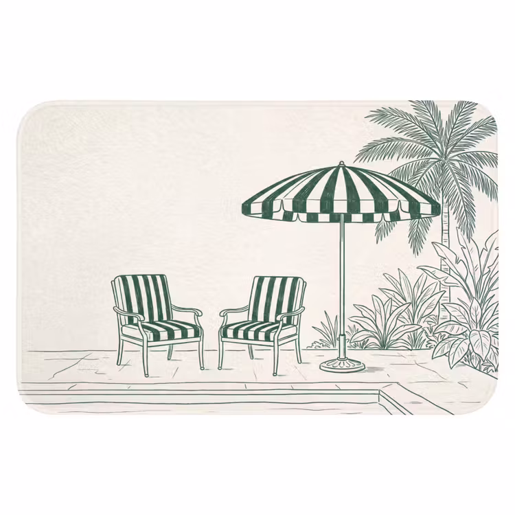 WC Mat - Terras - Illustratie - Groen — 1