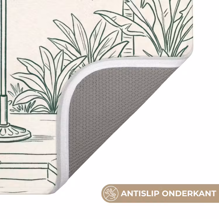 WC Mat - Terras - Illustratie - Groen — 3